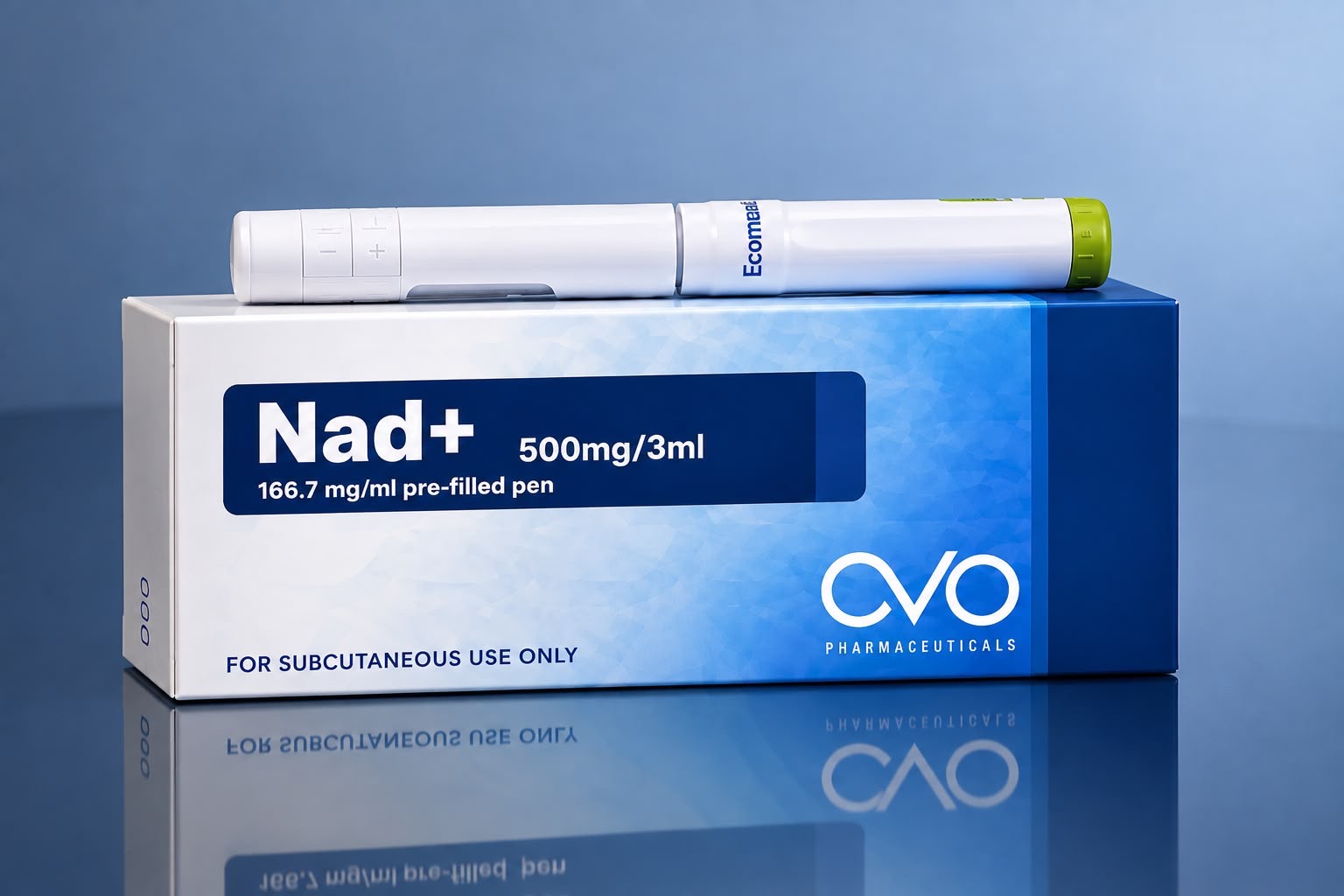 NAD+ 500 mg / 3 ml carton by OVO Pharmaceuticals